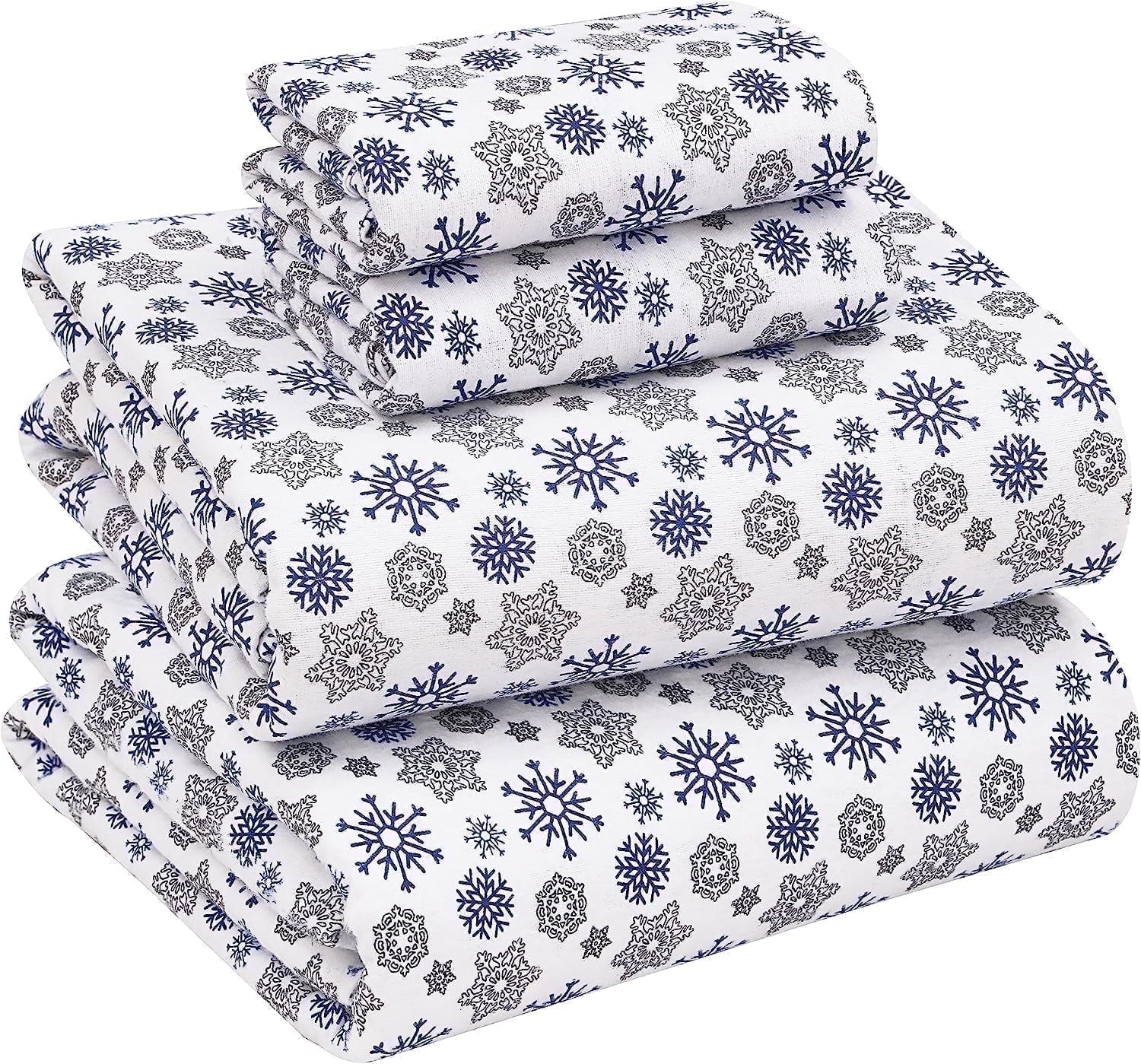 RUVANTI Flannel Sheets Queen Size - 100% Cotton Double Brushed Bed Sheets, Deep Pockets 16 Inches Queen Sheet Set, All Seasons Breathable & Extra Soft - Warm & Cozy, 4 Piece, Red Plaid