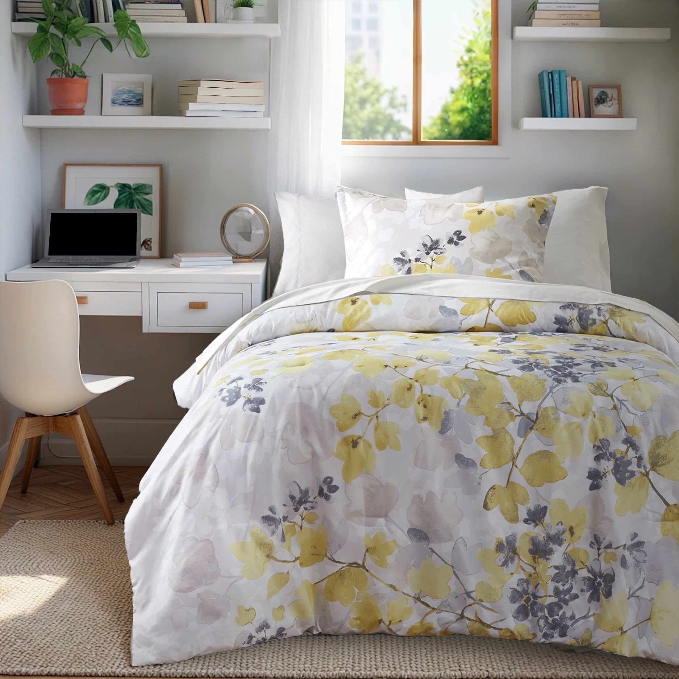 Regency Heights Queen Size Comforter Set, 9-Piece Bed in a Bag Queen, Navy Blue Bedding Comforter Set with Comforter, Flat Sheets, Fitted Sheets with Side Pockets